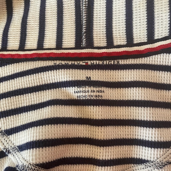 NWT TOMMY HILFIGER Cardigan Womens sz M Blue White stripes NEW - Picture 10 of 10